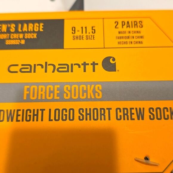 Carhartt Force Midweight Logo Short Crew Sock- 2PK - Picture 6 of 6